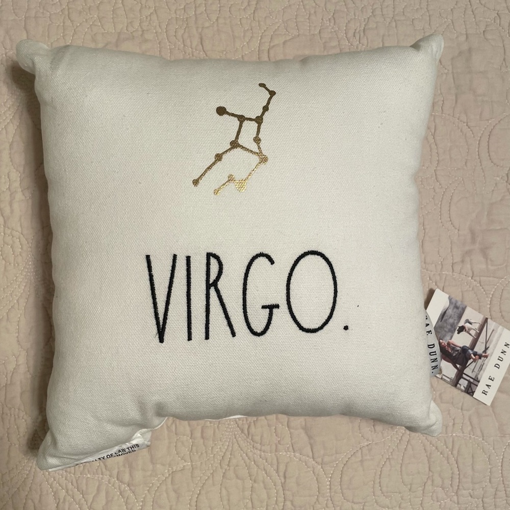 NWT Rae Dunn Virgo Decorative Zodiac Throw Pillow